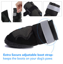 Load image into Gallery viewer, Durable Waterproof Dog Shoes, Extra Secure, Anti-Slip with Reflective Strap (Set of 4)
